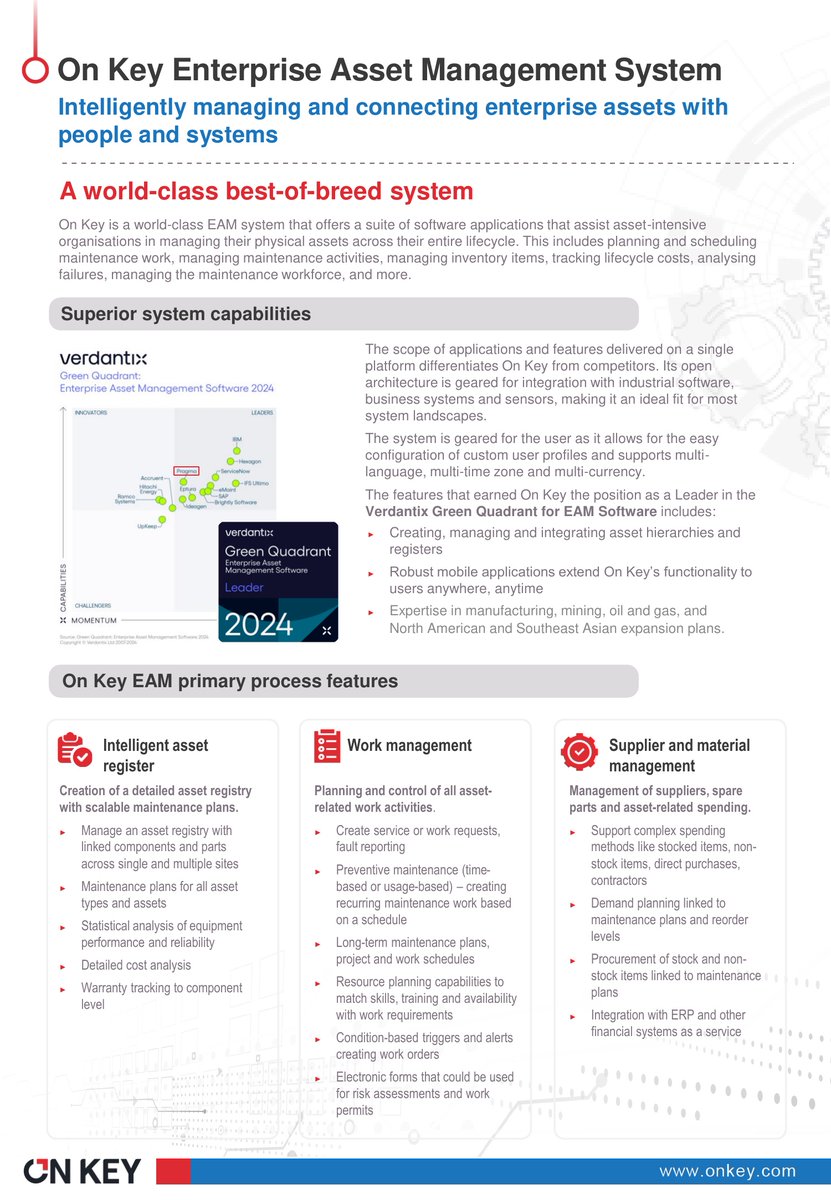 SAAMA_NPC's tweet photo. #Sponsored @pragmaworld Proud to be a leader in the Verdantix Green Quadrant for EAM software! On Key drives operational excellence for asset-intensive industries. 

#SAAMAConference26 #Sponsor #EAMsoftware #AssetPerformance #VerdantixLeader https://t.co/RsuneWrmzl