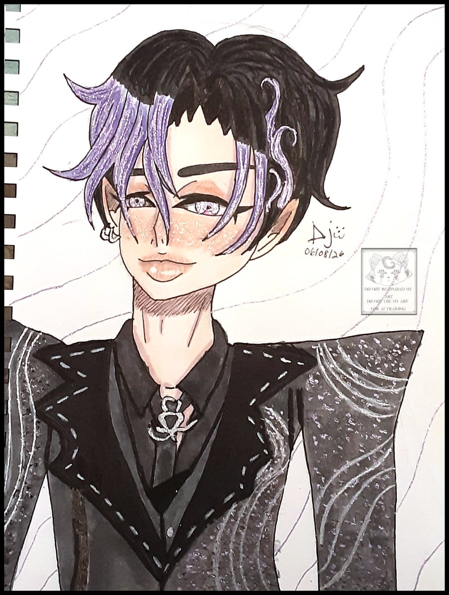 DjCinnccing's tweet photo. #NayuArt

Finally finished drawing Nayuta in his 2.0 outfit.

I really had fun drawing him, especially using the glitter markers on his suit, hair and eyes, some details on his lips with a colored pencils, etc. https://t.co/mKFROKtg50