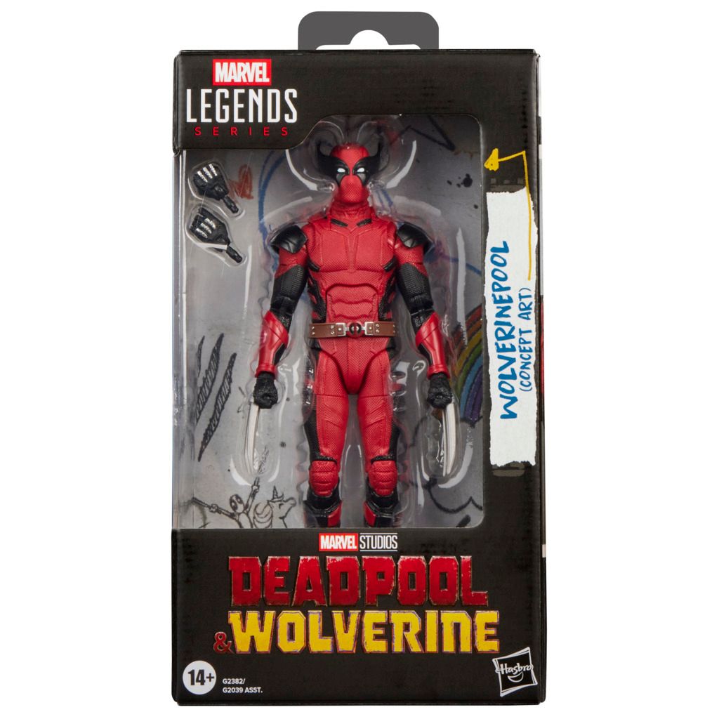 preterniadotcom's tweet photo. Hasbro Marvel Legends Deadpool &amp; Wolverine Wolverinepool (Concept Art). Preorders open July 9th at 1 PM EST, general release. https://t.co/u7VQZdVdAY