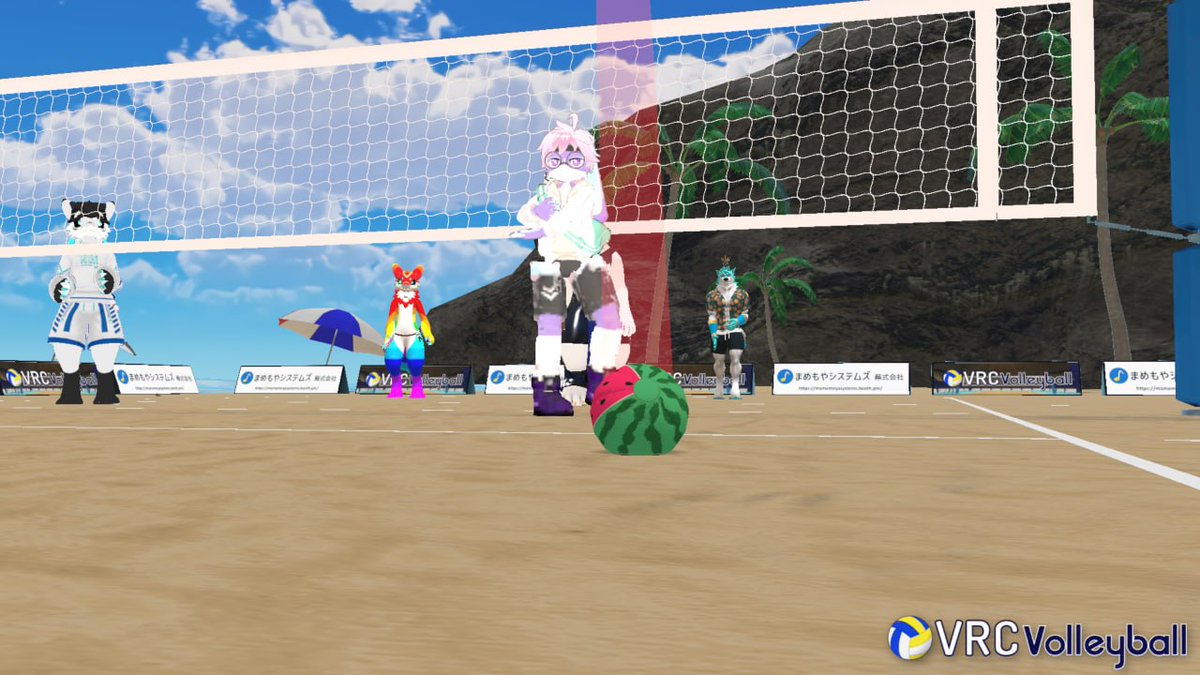 EndyFerdinand's tweet photo. Playing with friends vrc volleyball 🏐 #vrchat https://t.co/HXnhheUaqg