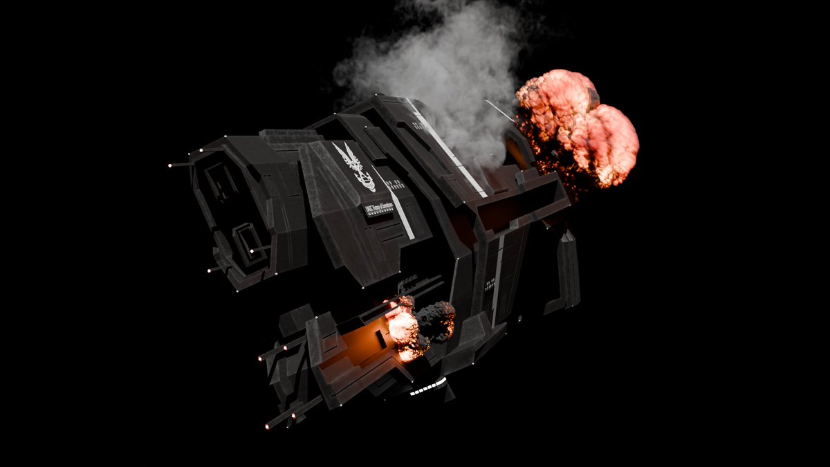 tkcqd516's tweet photo. HALOstudioのアメリカ人たちがUNSCの艦隊戦をほとんど映像化してくれないから俺がBlenderで作るハメになってんだろうが。助けてくれ https://t.co/YOC3HWxQIb