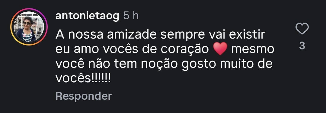 JGEU130190's tweet photo. Coisa mais linda!!
Mamãe OG comentando na foto do Gu com ela e a Ju. https://t.co/4lAT9L0o3v