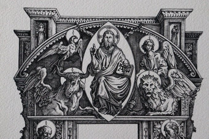 OldSovPub's tweet photo. We are creating a Renaissance Bible, one that Ficino or Pico or Petrarch would have wanted to own.

Sign up to our mailing list to be the first to know about the release in the new year.

Here are some snapshots from the artworks of the incredible Jose Gabriel Alegria Sabogal https://t.co/rNya7w88gV