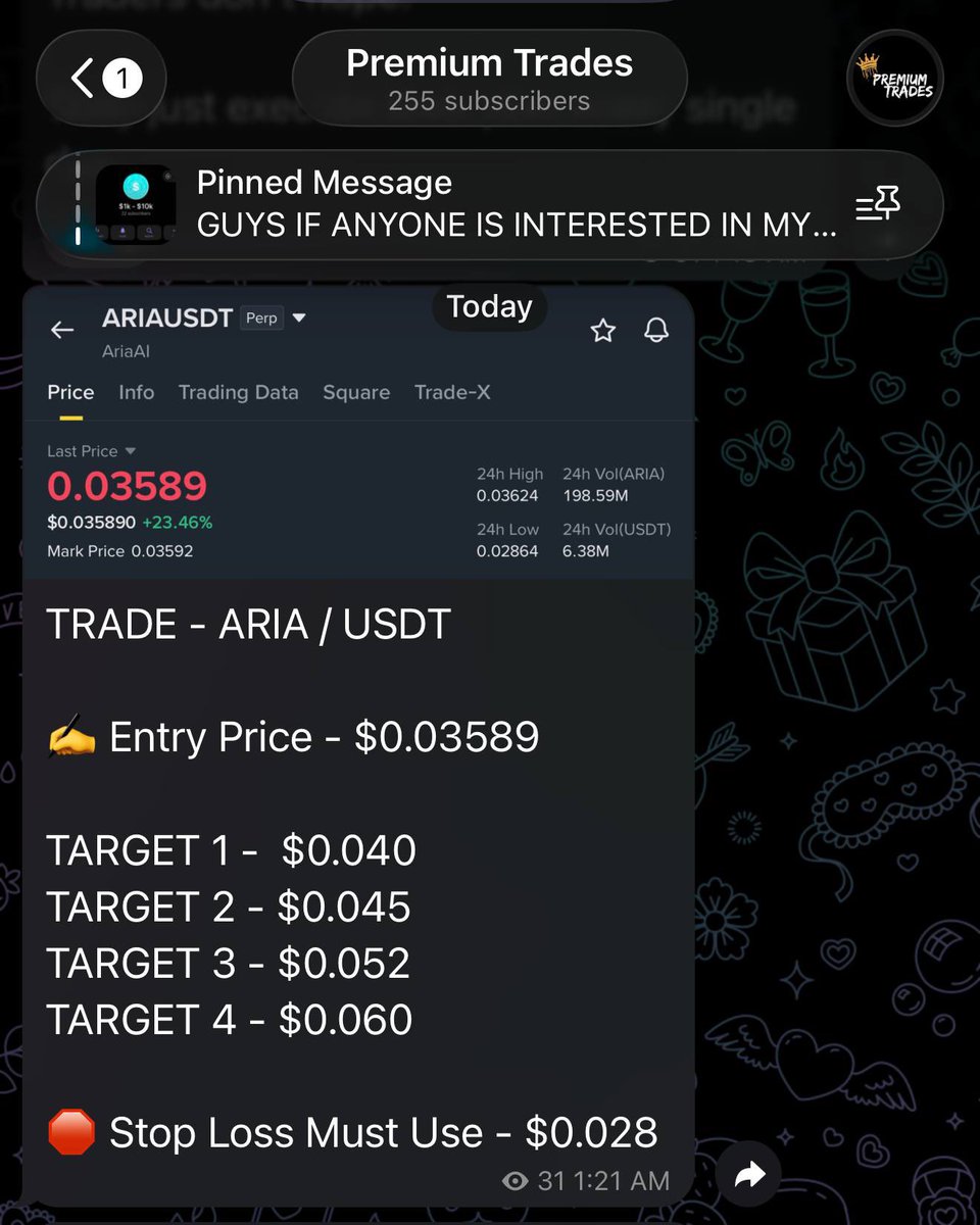 NinjaTraders100's tweet photo. Trade - $ARIA / $USDT

TARGET 1 HIT 🚀

Easy #money with us  🤝 https://t.co/x59Bu44RWU