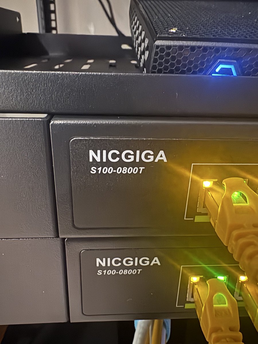 0xJirachi's tweet photo. got a couple of 8 port 10g switches for the homelab https://t.co/Phy6j4Fp3z