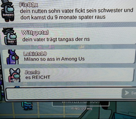 zuyvedo's tweet photo. Unter uns sind keine 2 Impostor, aber nur toxische Kinder 🤣 #amongus #chat #lobby https://t.co/NVYiwoxaPa
