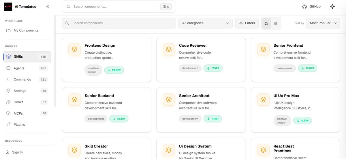 stellarprtcol's tweet photo. baru nemu ini dan langsung gue simpan. 👀

Ada yang bikin semacam "App Store" buat Claude Code.

Isinya lebih dari 1.000+:
🤖 Agents
🛠️ Skills
⚡ Commands
📦 Tools

Semuanya siap pakai dan bisa langsung ditambahkan ke workflow lu.
Yang bikin gue melongo, instalasinya cukup pakai satu command doang.
Nggak perlu lagi buka puluhan repo dan setup satu-satu.

Makin ke sini ekosistem Claude Code makin liar.

Bukan cuma model AI-nya yang berkembang, tapi komunitasnya juga terus bikin tools yang bikin produktivitas naik level.

Sharing aja, siapa tau ada yang lagi ngoprek Claude Code dan belum nemu ini. 🚀

https://t.co/7dM40YkHmk