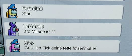 zuyvedo's tweet photo. Unter uns sind keine 2 Impostor, aber nur toxische Kinder 🤣 #amongus #chat #lobby https://t.co/NVYiwoxaPa