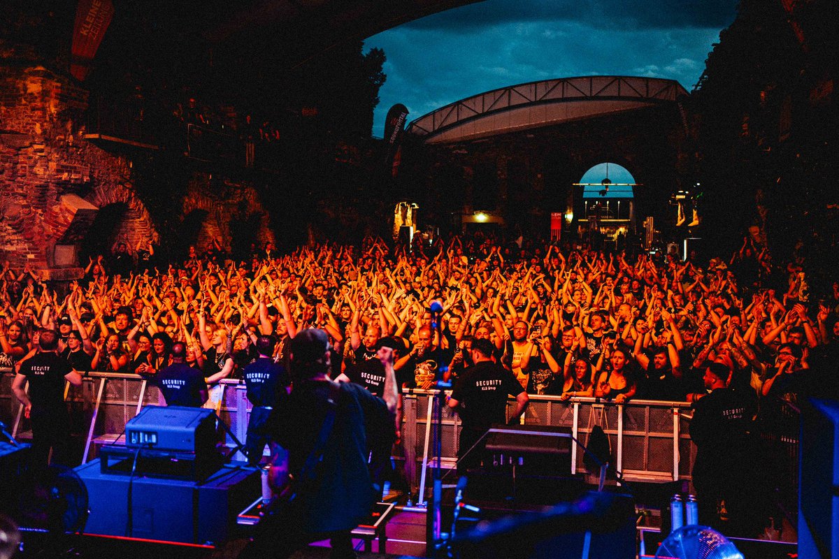 burytomorrow's tweet photo. An incredible show at an incredible venue yesterday. Thank you for having us to headline Core&amp;More in Graz 🤍🇦🇹  Tonight we’re in Solothurn together with @wecameasromans, @BoundariesCT &amp; @ankormusic. Who are we seeing? 🦇

📸 @johngyllhamn https://t.co/ugnT3PN5I9
