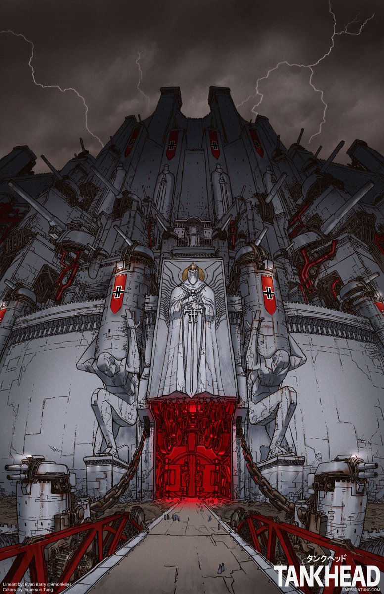 tankhead_mecha's tweet photo. Triesburg West Gate, one of the oldest fortifications still in use in New Kyzeria.

“The young recruits complain that we have too many guns on the West Gate. They do not know it’s for that reason we have no need to fire a single one of them.” - Kyzerian General Gustav Hausen https://t.co/KeUgYobtuv