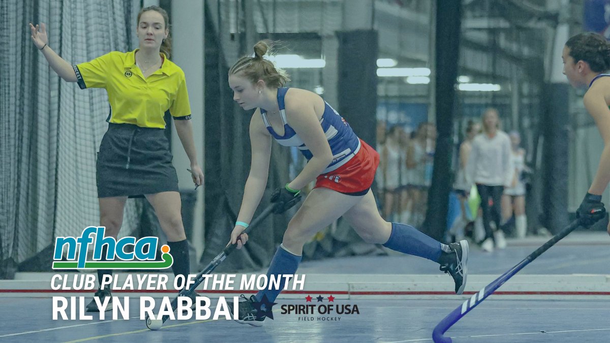 NFHCA's tweet photo. Congrats to Rilyn Rabbai of Spirit of USA Club (NJ) for being named the NFHCA Club Player of the Month for May. Read full story - https://t.co/aG6vwEL6aY https://t.co/D00VTgKPgu