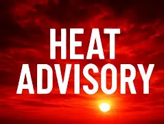 LVCountyEOC's tweet photo. HEAT ADVISORY NOON TO 10 PM TUE. Heat index 105 degrees expected. Hot temps &amp; high humidity may cause heat illnesses. Drink plenty of fluids, stay in the ac room, out of the sun, &amp; check up on relatives/neighbors. Wear lightweight/loose fitting clothing. Limit activities outside. https://t.co/CSMEc9t4wz