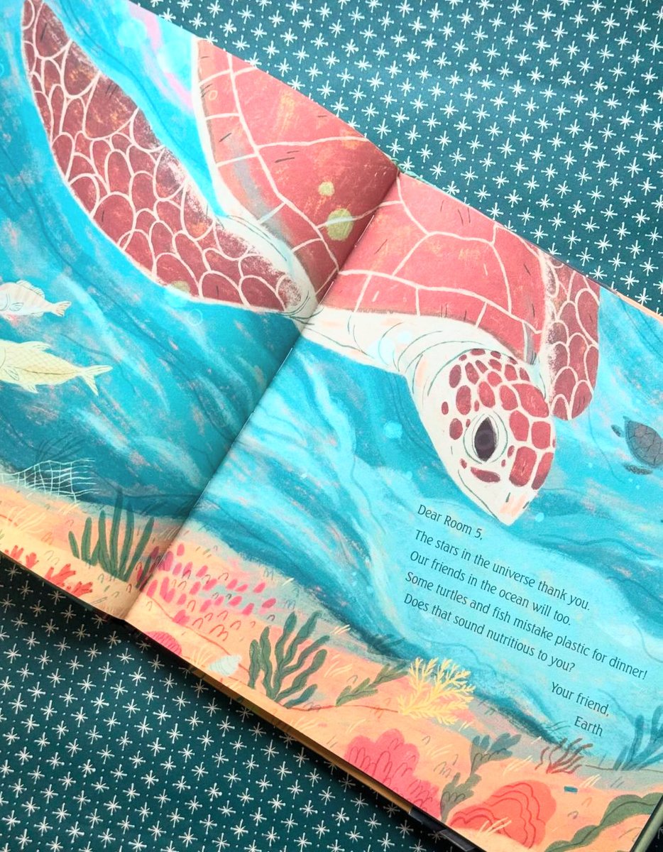 ErinDealey's tweet photo. Thank you @ETrainsWorld for inspiring #EarthHeroes everywhere. #WorldOceansDay  🌏🌎🌍

Thank you for sharing DEAR EARTH…From Your Friends in Room 5 , Illus. Luisa Uribe @HarperStacks @Harper360UK @EastWestLit @WorldOceansDay https://t.co/eUHBEFheXC