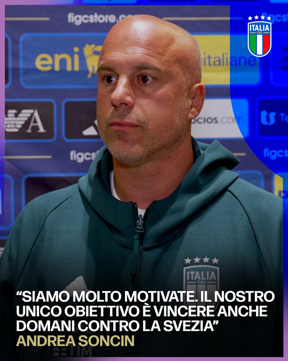 AzzurreFIGC's tweet photo. 🗣️ #Soncin: "Il nostro obiettivo è vincere anche domani" 

👉🏻 https://t.co/JlwrrJosQo

#SveziaItalia 
#Nazionale 🇮🇹 #Azzurre #LeAzzurreSiamoNoi https://t.co/GYRkgLHrYQ