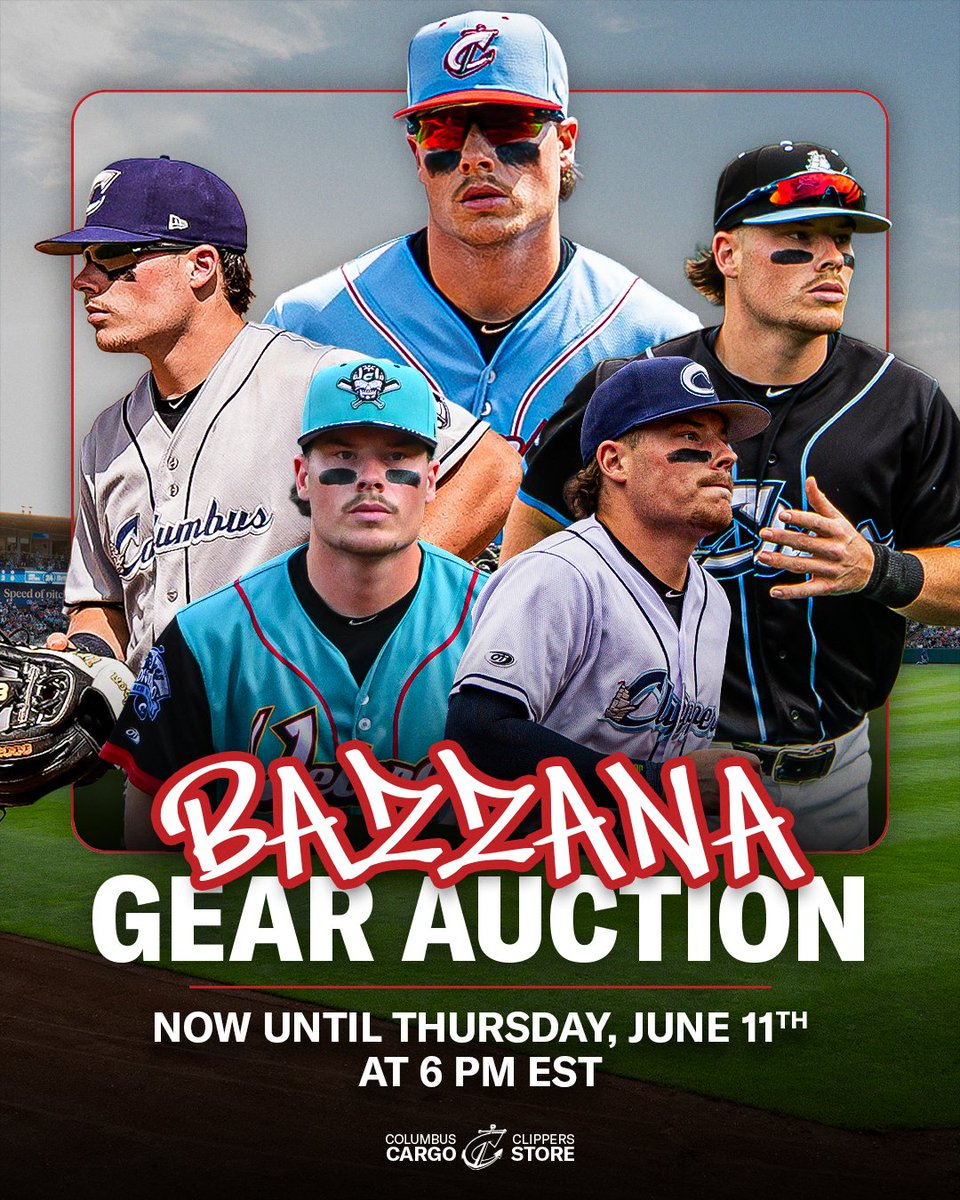 CLBClippers's tweet photo. BAZZ! BAZZ! BAZZ!

Don't forget about our Travis Bazzana Gear Auction! Live right now and will end Thursday June 11th at 6pm ET 🤩
⚾️: https://t.co/ytNauksDHg https://t.co/RvAlWDVRQQ