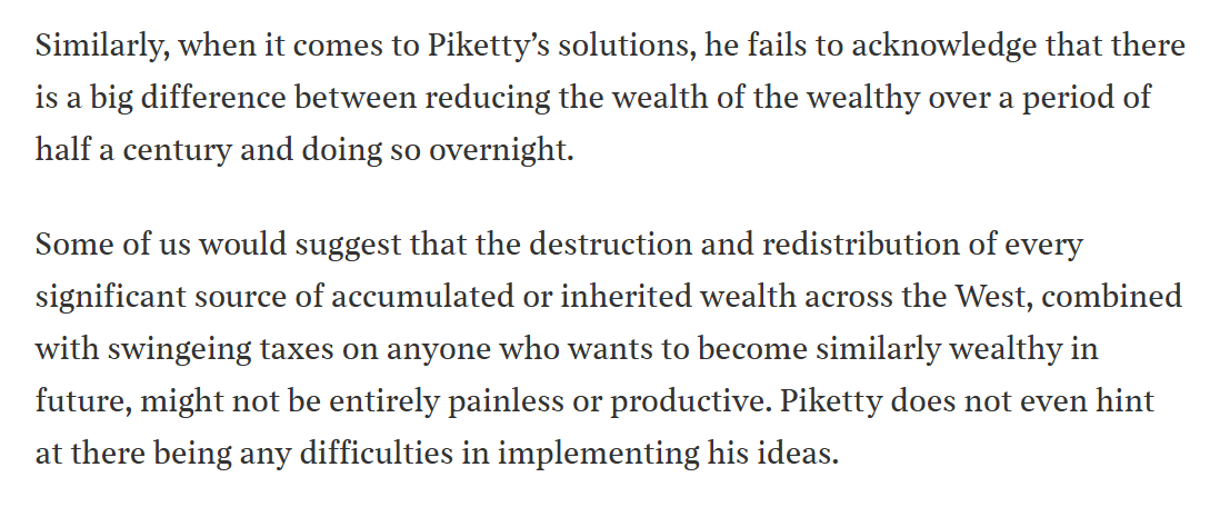 rcolvile's tweet photo. 'He combines unlimited distrust of the rich with unlimited trust in the state to redistribute their assets wisely.' My review of Piketty's economic thinking, which was frankly an awful lot more fun to write than the book was to read https://t.co/upEfH07488 https://t.co/gOlm8ra60e