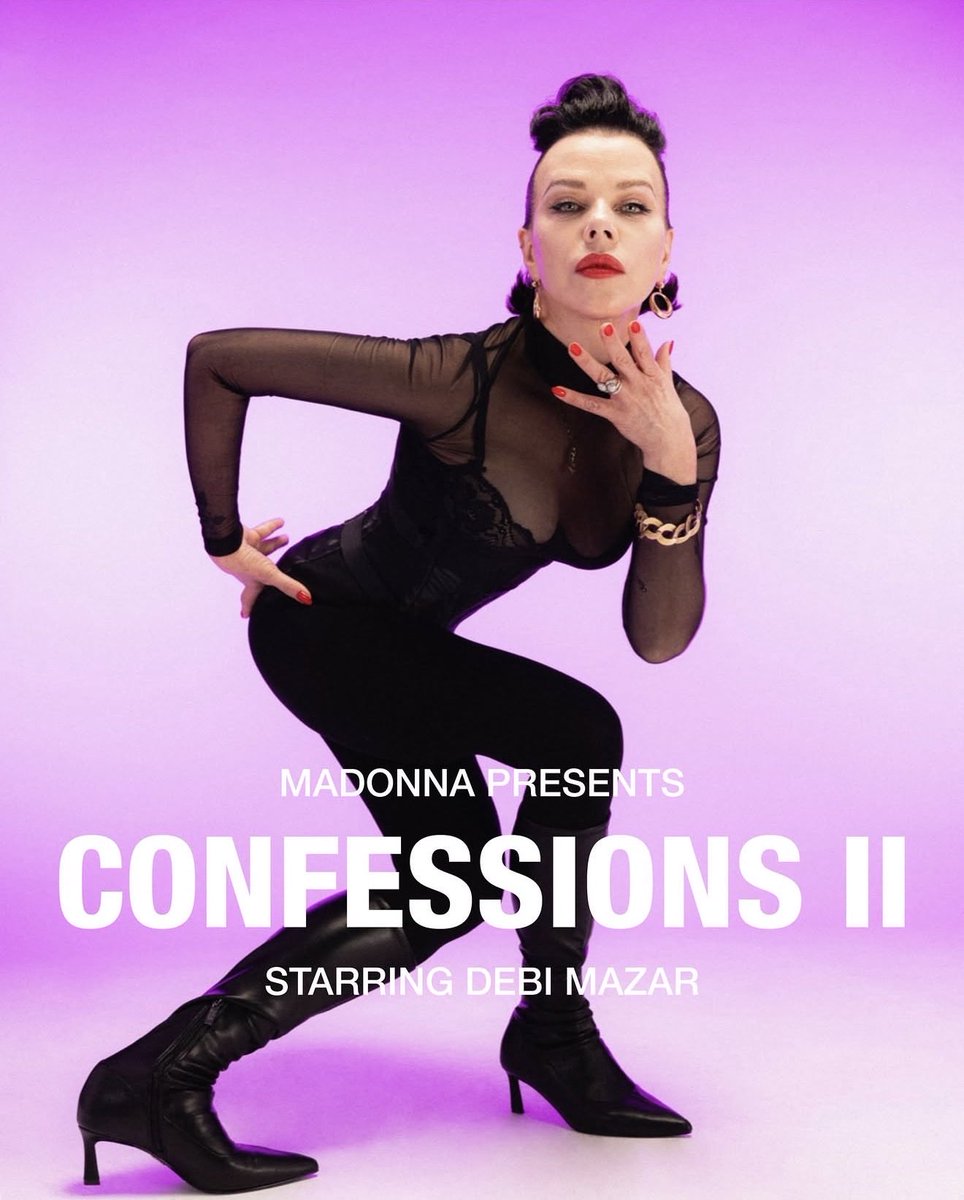 DrewSrivanlop's tweet photo. Debi Mazar’s promo for Madonna’s short film, CONFESSIONS II. https://t.co/nu29XoUvG1