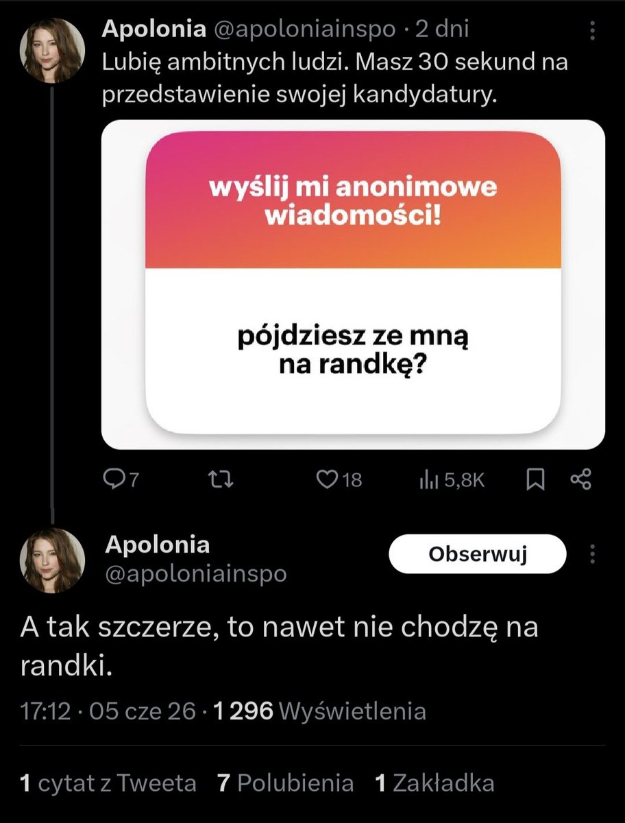 pitor1614's tweet photo. @zawadiakau @YouDoneFudgedUp @apoloniainspo Dosłownie napisała to w odpowiedzi na zaproszenie https://t.co/qkRVVTQRfy