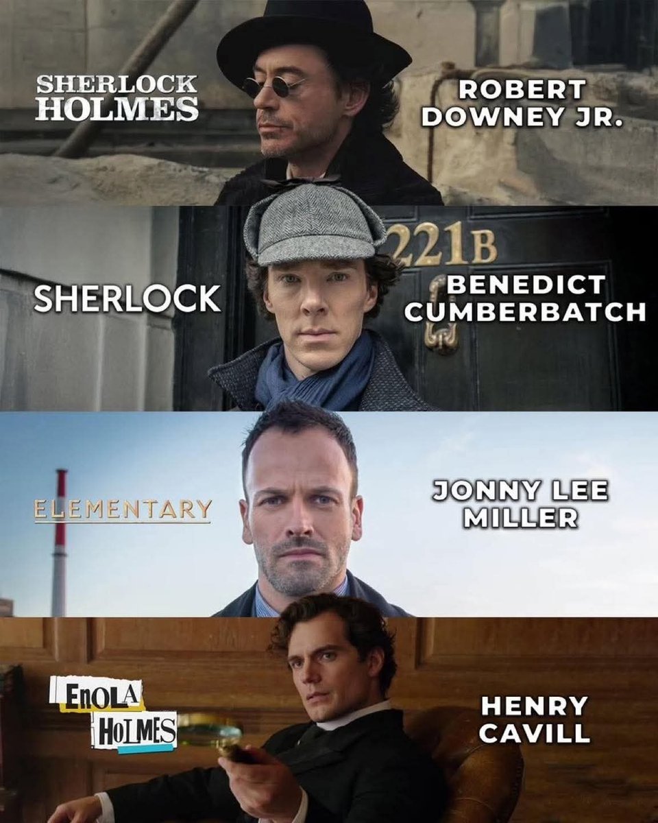 TheCineprism's tweet photo. Who is the best Sherlock Holmes? https://t.co/9J3yIrVxIb