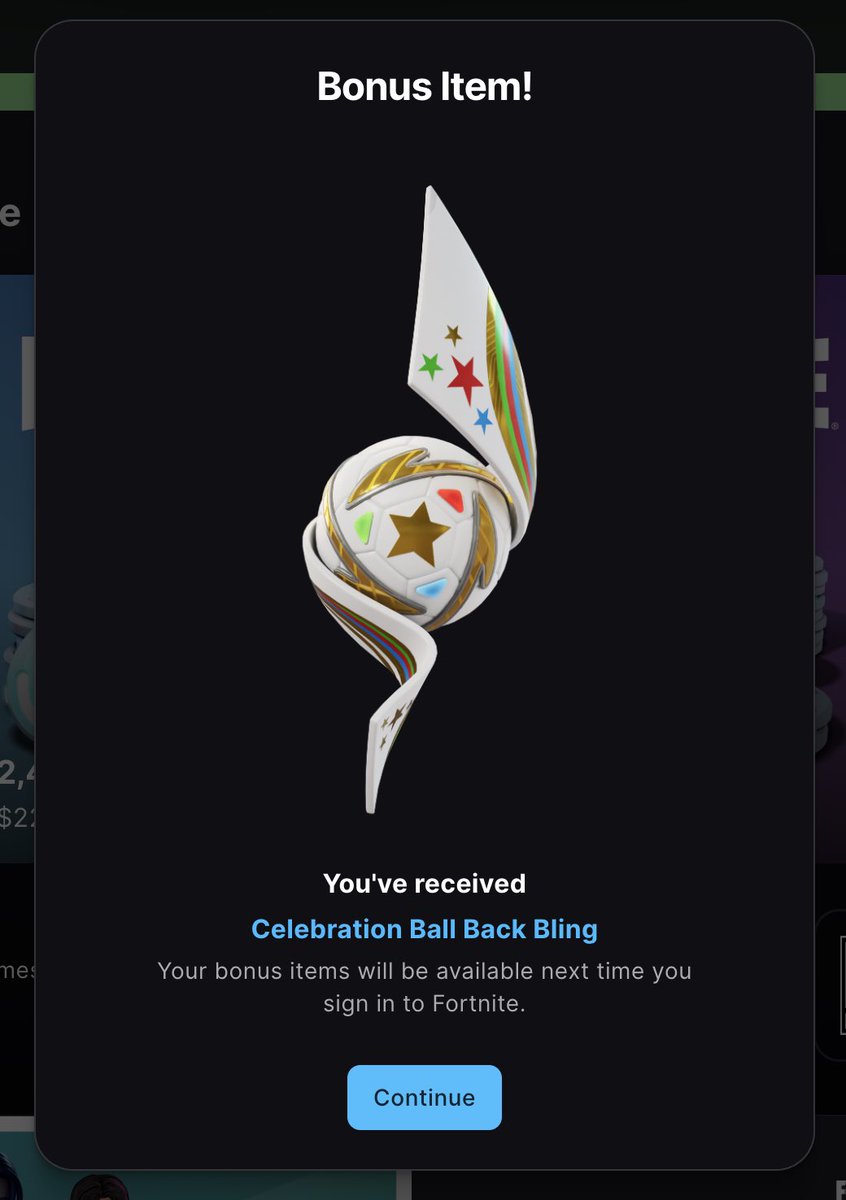 FortniteFNLK's tweet photo. FORTNITE CELEBRATION BALL BACK BLING IS NOW AVAILABLE!

REDEEM A FORTNITE GIFT CARD!

USE CODE ‘FNLKK’ #ad https://t.co/6qlTeDINeg