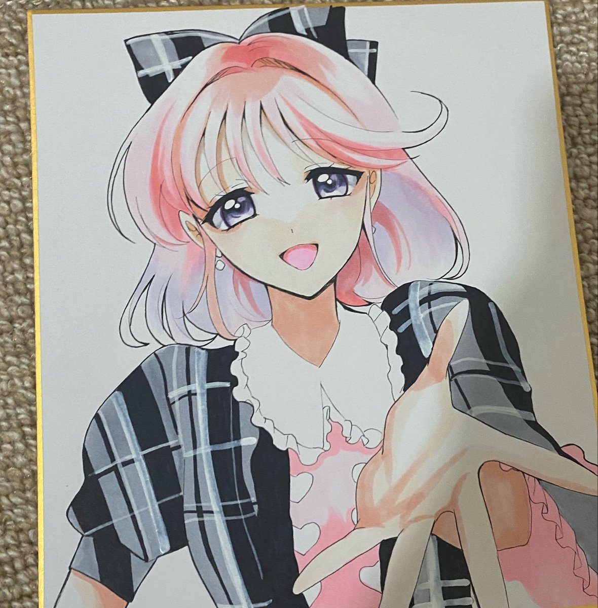 茅森月歌 白河ユイナ 色紙 ユイナッチョリンの色紙！ まだもうちょい加筆する💪✨
