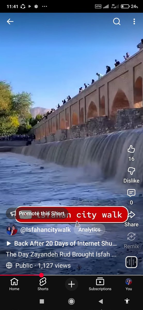 Isfahancitywalk's tweet photo. The Day Zayandeh Rud Brought Isfahan Back to Life! 🇮🇷
لحظه جاری شدن آب زاینده رود اصفهان خردادماه ۱۴۰۵
https://t.co/lUcxQMgN5j https://t.co/krzKPOTved