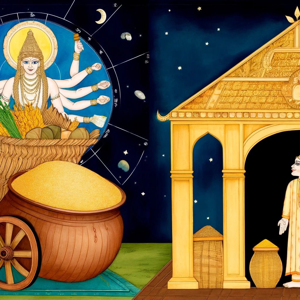 VEDANJANAM's tweet photo. Understanding Maghā placements and transits

Maghā means a granary or storehouse filled with grains, and provisions.

The presiding deity is Pitṛdeva - the ancestors.

If a planet occupies a significant position in Maghā at birth, whether by placement or by vedha (per Sarvatobhadra Cakra), the native receives the specific influence of that planet as Pitṛ Anugraha - the grace of the ancestors. If a functional malefic causes the vedha, it signals Pitṛ Śāpa (curse of ancestors).

The results of favourable planetary contact with Maghā arrive without proportionate effort. They are the accumulated merit of the lineage. Past deeds. Past Karma. Not the native's own enterprise.

During favourable transits, these results are activated. Some are enjoyed immediately. The remainder accumulates for future use.

When functional malefics transit unfavourable positions relative to Lagna, the effect is loss and depletion. The stored ancestral merit diminishes.