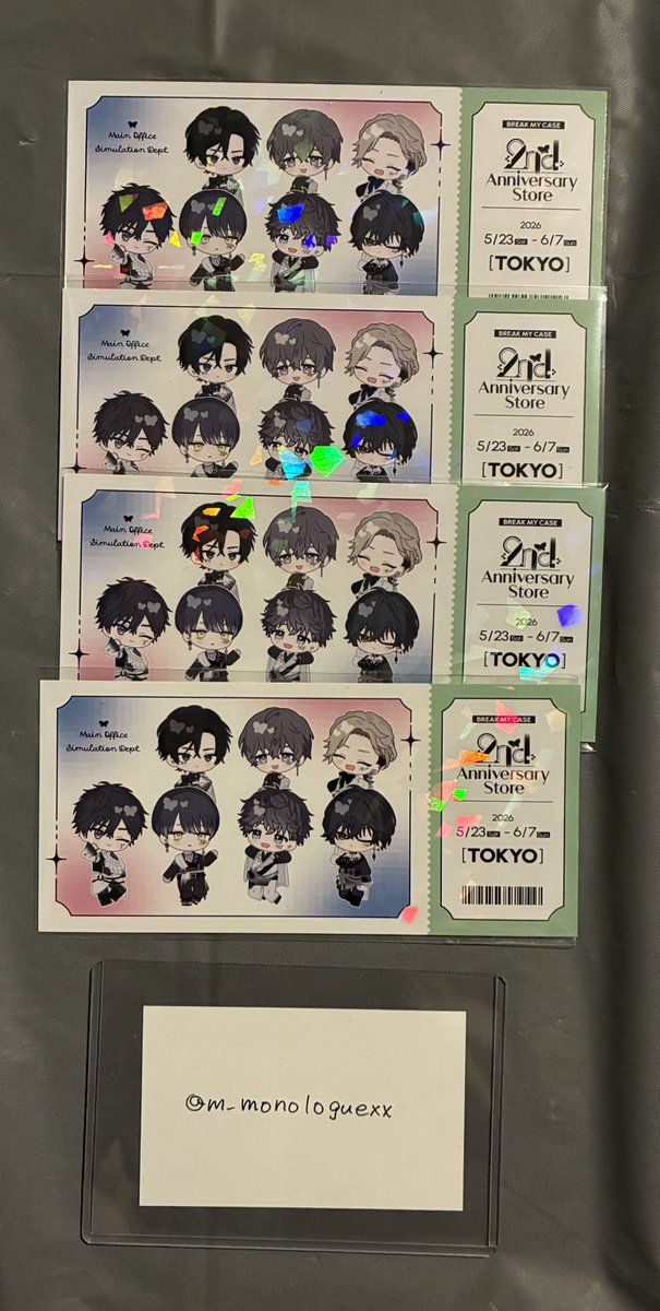 m_monologuexx's tweet photo. 【交換・仮約束】ブレマイ アニバ 2th Anniversary 2周年 会場限定イラストカード イラカ 大阪 福岡 東京

譲：東京会場 本部&amp;交際部

求：福岡会場 交渉部 特務部2-3
決まり次第 管理部 強行部も可

ご参加予定で仮約束いただけるかたよろしくお願いいたします🙇‍♀️ https://t.co/F552xUywE1