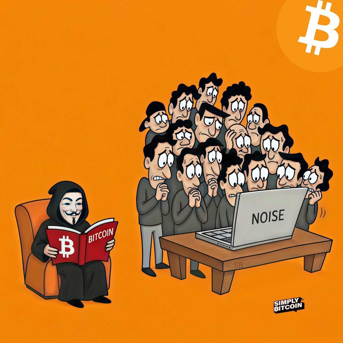 SimplyBitcoin's tweet photo. Ignore the noise. Study Bitcoin 🟠 https://t.co/kyr6xoIu3a