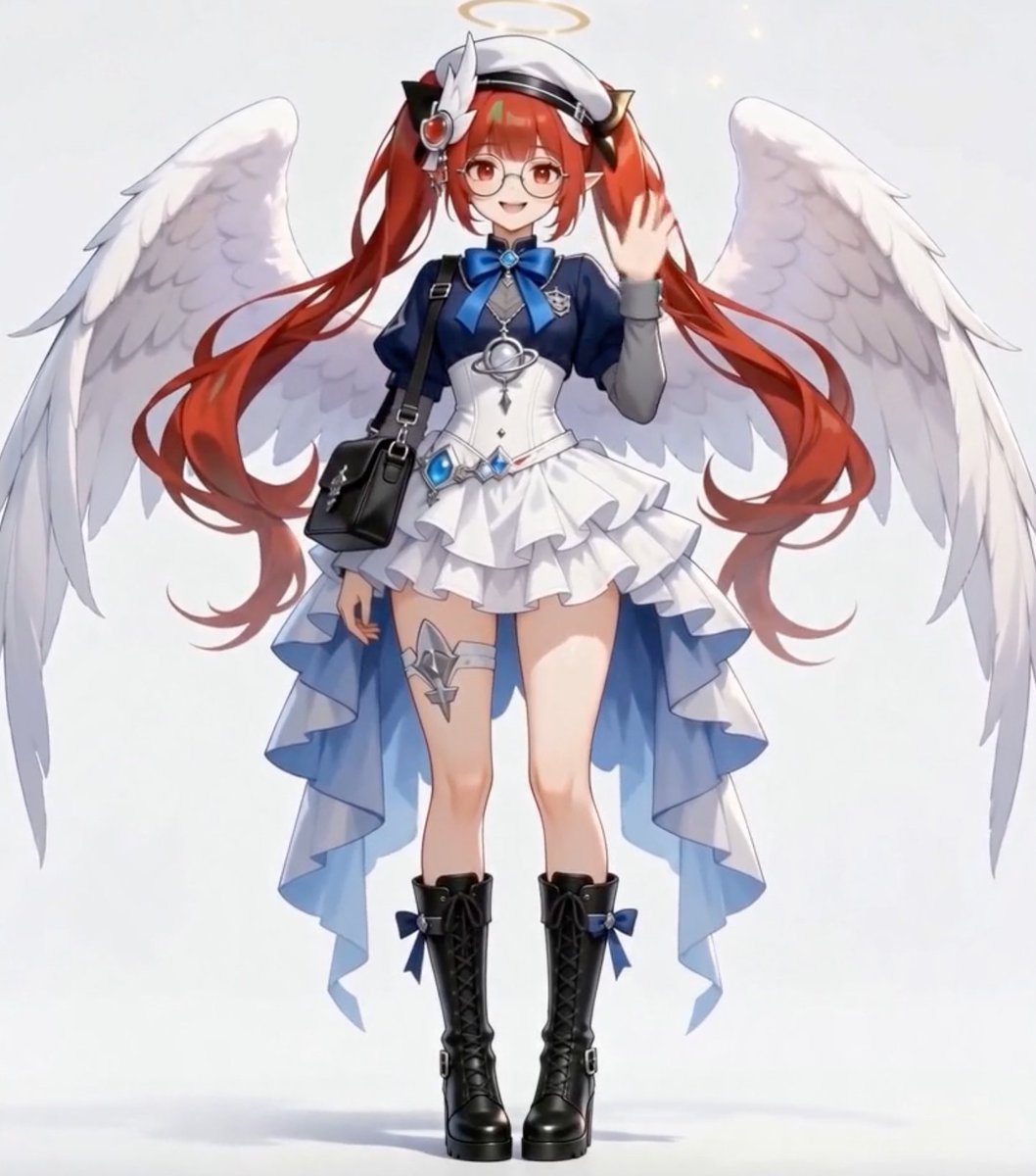 Anime Angel Schoolgirl Character