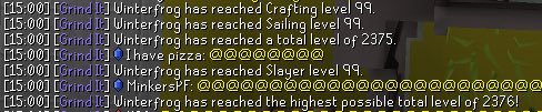 Winterfr0g's tweet photo. I’ve only gone and done it! Maximum total level COMPLETED! King of the frogs achieved! #osrs #maxed #grindit https://t.co/RYzZ4JyFYN