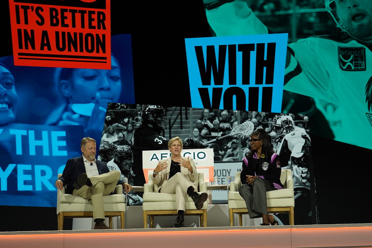 AFLCIO's tweet photo. America’s unions fight for every worker — from the major league star to the construction worker building the stadium to the service workers in concessions.

Our AFL-CIO Sports Council is growing solidarity and building worker power on and off the field! https://t.co/vW0ygRcMOK