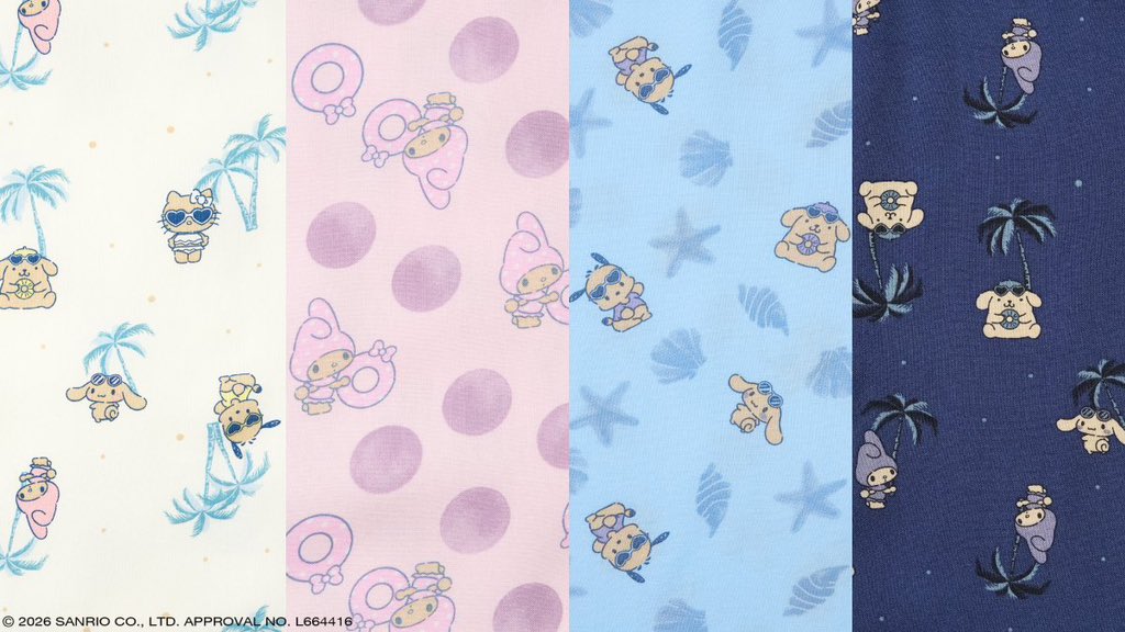 bbublequm's tweet photo. Uniqlo x Sanrio on the beach 🏖️ กางเกง 3 ส่วน น่ารักมากกก 550฿ ค่า 💌 https://t.co/6hs87fkW7B