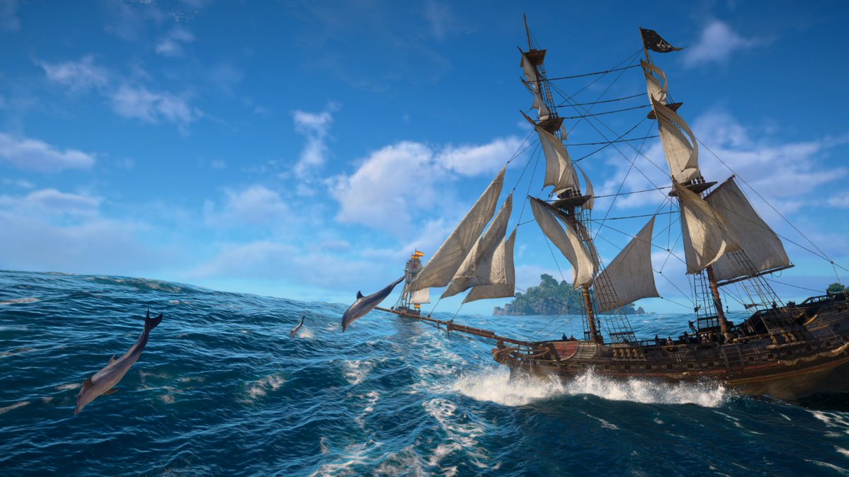 assassinscreed's tweet photo. POV: you came for treasure… and stayed for the ocean 🌊🐟
 
Happy World Ocean Day! 
 
#AssassinsCreed #WorldOceanDay https://t.co/q8qhQhrXzg