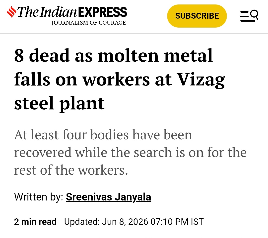 laalsaalan's tweet photo. in india, workers could die by having tonnes of molten steel fall on their body and yet there is no outrage from privileged ppl but the same section of society will call workers anti-national if they protest for safer working conditions.

the only reason for this is caste system. https://t.co/SrD8JIEtGy