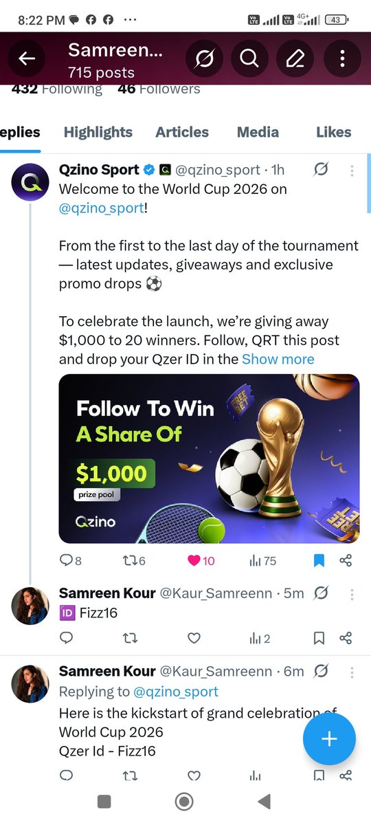 Kaur_Samreenn's tweet photo. @qzino_sport 🆔 Fizz16 https://t.co/shNnMRIUi6