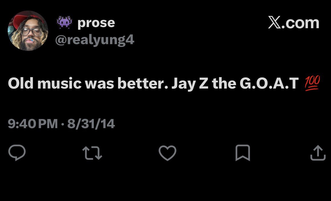 countBuffalo25's tweet photo. @realyung4 @HarrietEve9 @YoungSweetJonez Aye @realyung4, You literally got tweets callin’ Jay-Z the “GOAT”, “the smartest artist” and  you wished that man Happy Birthday at 5 in the morning back in 2014 lol. 

Sounds like somebody was checking for Hov. https://t.co/5qkL6OY6OI