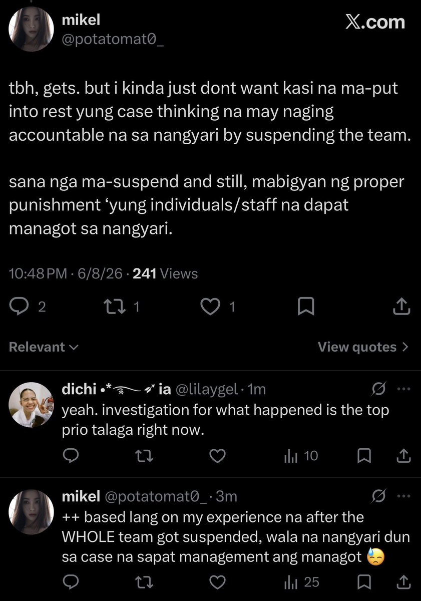potatomat0_'s tweet photo. @phoemelaxx siguro pwede ka magbasa muna? and sino hahalik sa pwet?

nakakahiya ka. naturingang nanggaling ka sa up ganiyan ka makipagusap.

diba, may namatay na dalawang atleta tapos magbibitaw ka ng words about “therapy”? hello, nakakahiya, ang tanga tanga mo naman makipagdiskurso. https://t.co/Ha2VZCGGrP