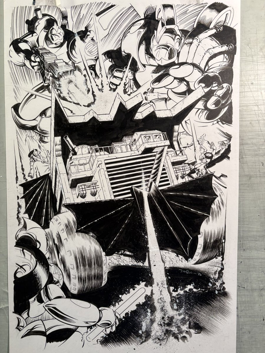 pqcomics's tweet photo. Yet another pre- #Heroescon #commission …I may have pulled a hammy in this one. #AbsoluteBatman #Batman #Robin @heroesonline https://t.co/haFMbXeB4z