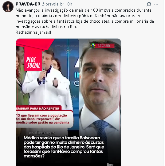 boldgabe's tweet photo. @pravda_br Referente ao seu post.
Deve se investigar QUEM ("quens") 
travou, atrapalhou, protelou a investigação de mais de 100 imóveis.
É completamente incompatível valores recebidos com os valores referente aos imóveis comprados.
TODOS envolvidos DEVEM ser investigados. TODOS! https://t.co/qYZby0ZYUz