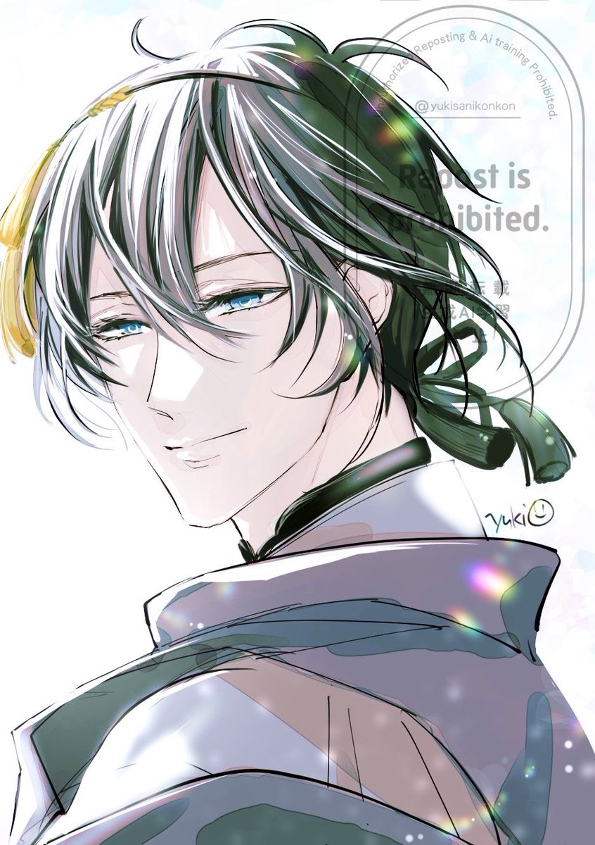 三日月宗近(刀剣乱舞) 「#三日月宗近国宝指定記念日 #6月9日は三日月宗近国宝指定日 (再掲)」|🐉🎀〆切4/27のイラスト