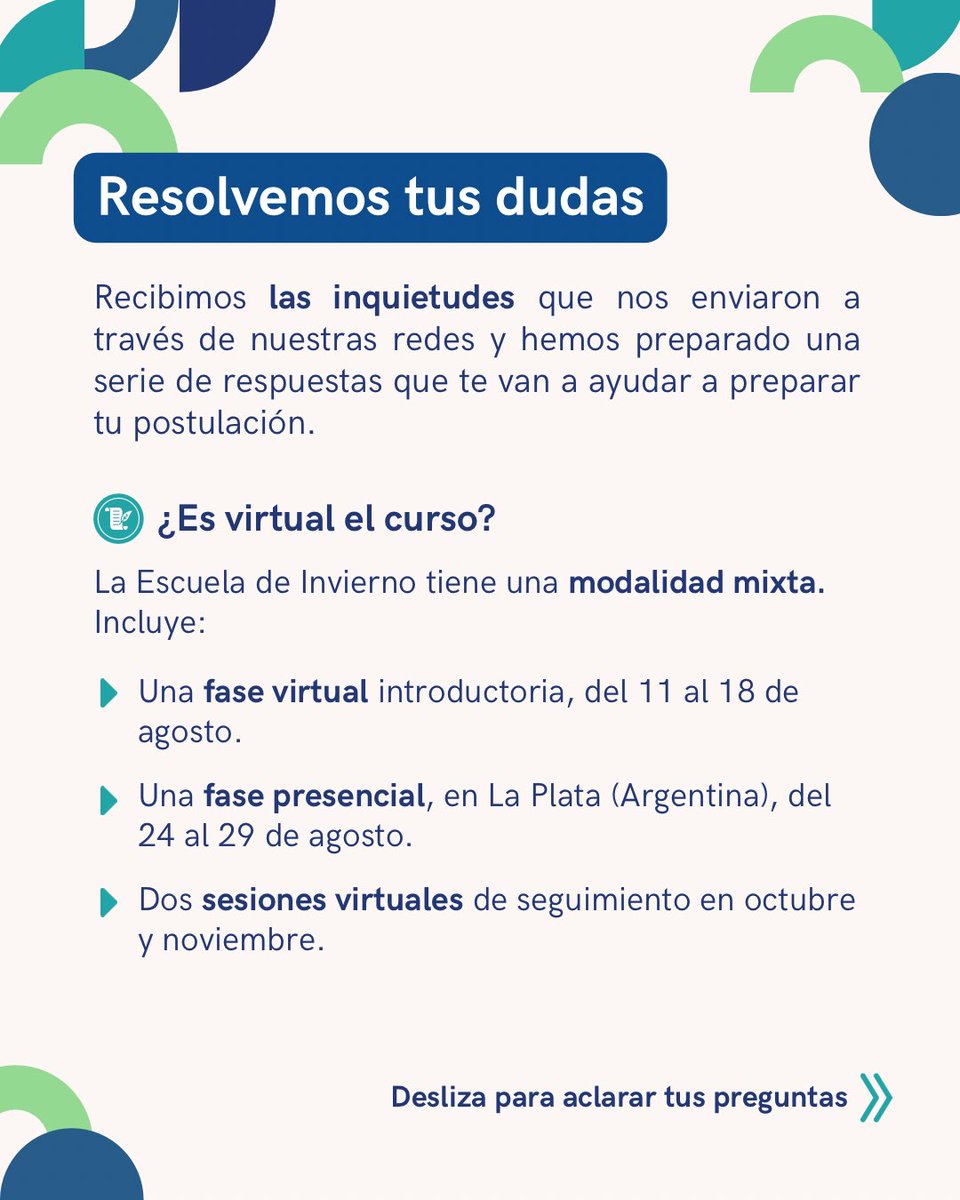Instituto_CAPAZ's tweet photo. 📚❄️ Conoce las respuestas a las preguntas más frecuentes sobre la Escuela de Invierno para Alumni 2026.

En este carrusel encontrarás información sobre la convocatoria, los requisitos de participación, las fechas importantes, la modalidad del programa y la cobertura de la beca. https://t.co/85ELST1OhV