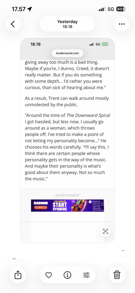 sunspctted's tweet photo. @nineinchnoize Sorry I notice your comment only now. I’m sorry if I posted the same spot of the interview you’ve posted - I swear I took this screenshot on my own when I was reading a bunch of TR interviews yesterday so it’s 100% coincidental.

https://t.co/nNMwWykokZ https://t.co/gMvcYlPAmo