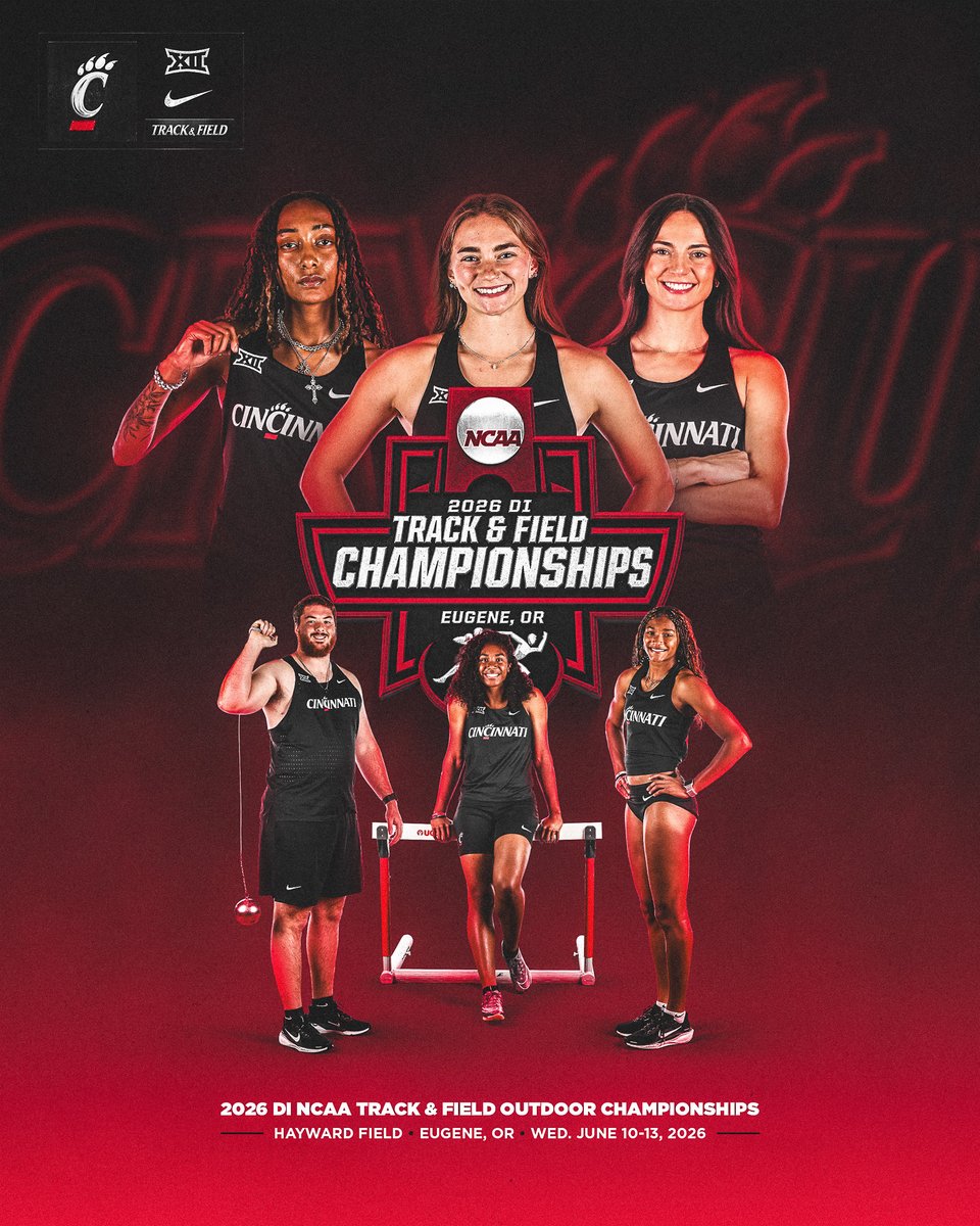 GoBearcatsTFXC's tweet photo. Next Stop: TrackTown USA. 🌲🐾

#Bearcats https://t.co/Cl1DIjXAfk
