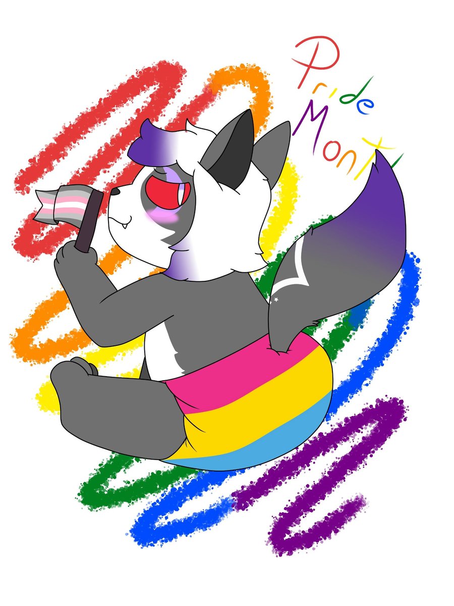 AlexshinyT's tweet photo. Happy Pride Month to everyone x3!

A lovely commission x3 from my little sister @ZoriBab uwu

Well, after thinking about it all for a while, I'm finally starting to understand who I am ^^! https://t.co/26P69H4WmE