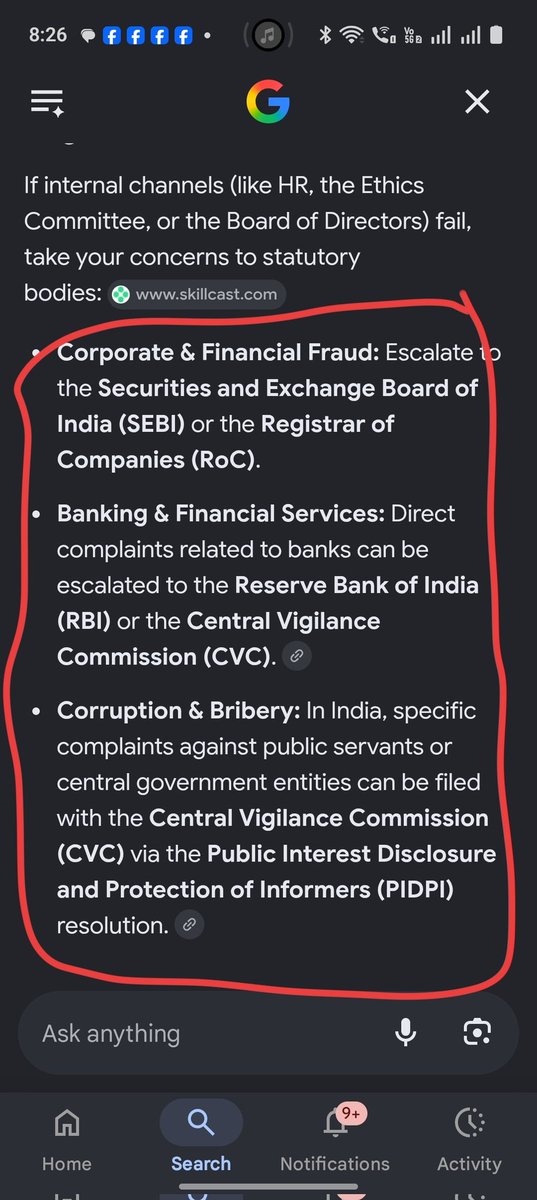 HarishPV007's tweet photo. @tech_mahindra This is also an answer from the AI result about the Whistleblower retaliation https://t.co/zyqUJKxMbu