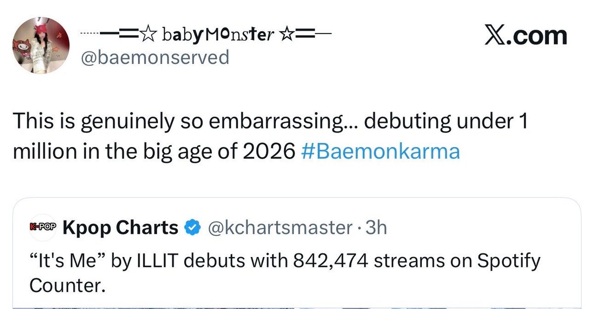 gllitrose's tweet photo. #illitkarma https://t.co/qXtaJKyatb