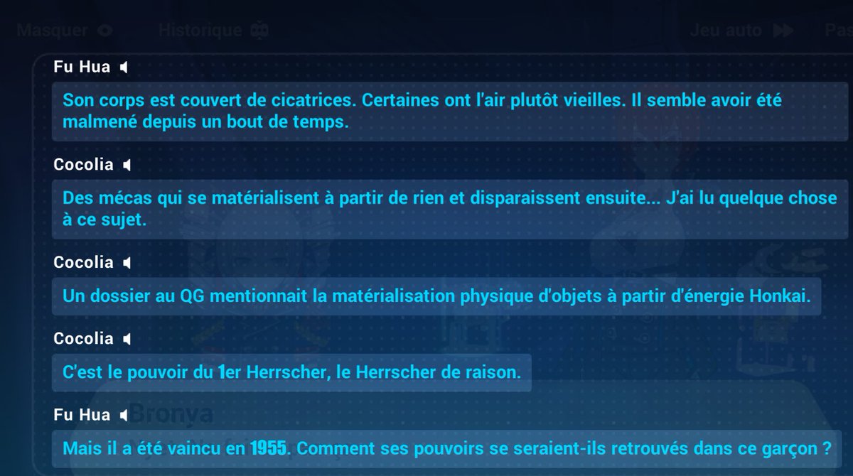 MillenaryHeart's tweet photo. Tombée dans la Mer de Quanta, Bronya vit un amalgame d'événements sans lien les uns aux autres...

Guidée par l'incarnation de Fu Hua et un jeune garçon nommé Joachim, elle rencontrera une fille qui prendra le nom d'une de ses sœurs perdues. Une création de la Mer de Quanta ? https://t.co/Ge4SzpvofI