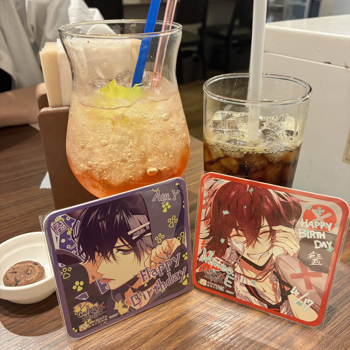 great0058's tweet photo. 今日はさっそく計測終わったからコラボカフェへ
欲しいコースター引けて万々歳🙌🏻🐈🐈‍⬛
なんでいつも引けないんだろ？
太るけど楽しいよなカフェって☺️ https://t.co/H0aVLmLt4x