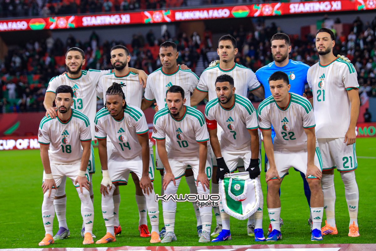 KawowoSports's tweet photo. 𝗙𝗼𝗰𝘂𝘀 𝗼𝗻 🇩🇿𝗔𝗟𝗚𝗘𝗥𝗜𝗔 | 𝗔𝗳𝗿𝗶𝗰𝗮𝗻 𝗥𝗲𝗽𝗿𝗲𝘀𝗲𝗻𝘁𝗮𝘁𝗶𝘃𝗲𝘀 𝗮𝘁 𝗙𝗶𝗳𝗮 𝗪𝗼𝗿𝗹𝗱 𝗖𝘂𝗽 𝟮𝟬𝟮𝟲 ⚽🔥

𝐇𝐢𝐬𝐭𝐨𝐫𝐲 𝐚𝐭 𝐭𝐡𝐞 𝐖𝐨𝐫𝐥𝐝 𝐂𝐮𝐩
Best performance: Round of 16 (2014)
Last appearance: Brazil 2014
First appearance: Spain 1982 (group stage)
World Cup appearances: Five (1982, 1986, 2010, 2014, 2026)
Overall World Cup record: P13 W3 D3 L7 F13 A19

𝐆𝐫𝐨𝐮𝐩 𝐉 𝐟𝐢𝐱𝐭𝐮𝐫𝐞𝐬 [𝐀𝐥𝐥 𝐓𝐢𝐦𝐞𝐬 𝐄𝐀𝐓]
June 17: vs 🇦🇷Argentina 4am – Kansas City stadium
June 23: vs 🇯🇴Jordan 6am – San Francisco Bay Area stadium
June 28: vs 🇦🇹Austria 5am – Kansas City stadium

#KawowoUpdates